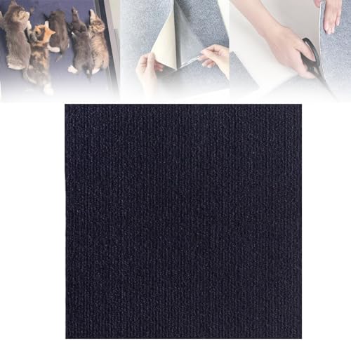 Cat Scratching Mat, Scratch Pad for Cats, Cat Scratching Mat Self-Adhesive, Trimmable Self-Adhesive Cat Couch Protector, Cat Wall Scratcher (Dark Blue,30CM*100CM) von Jelaqmot