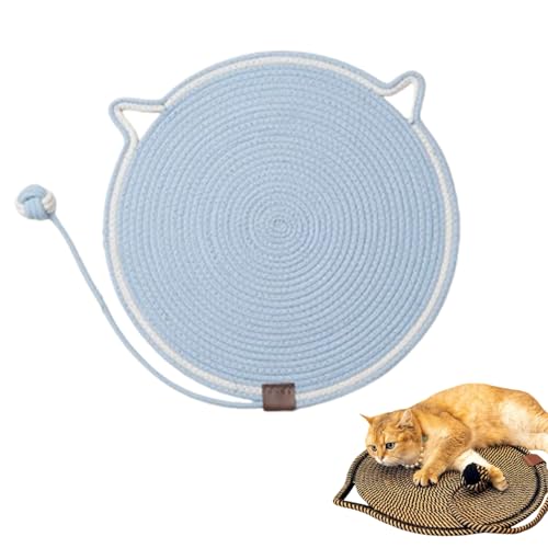 Celery Pets Dual Scratching Pad, Scratching Pads for Indoor Cats, Cat Scratching mat Natural Cotton Rope Cat Scratching Pad, Large Size Cat Bed Cat Scratching Pad with Cat Toy (#01,17in) von Jelaqmot