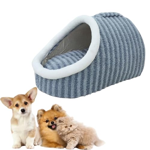 Cozy Hideaway Pet Bed, Dog Bed with Cover Cave, Cozy Cave Beds for Dogs, Small Cat Beds for Indoor Cats, Non-Slip Washable Soft Pet Slipper Cave Bed Sleeping Bag (Blue,Large) von Jelaqmot