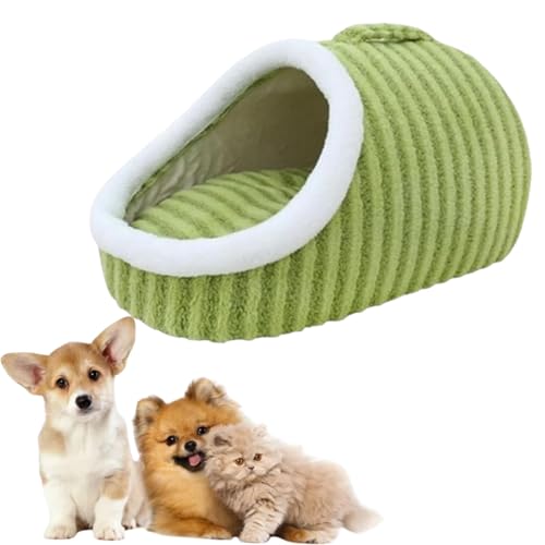 Cozy Hideaway Pet Bed, Dog Bed with Cover Cave, Cozy Cave Beds for Dogs, Small Cat Beds for Indoor Cats, Non-Slip Washable Soft Pet Slipper Cave Bed Sleeping Bag (Green,Large) von Jelaqmot