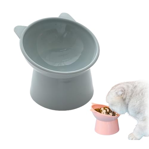 Ergonomic Cat Bowl, 45° Elevated Cat Bowls Plastic Raised Cat Bowl, Anti Spill Tilted Cat Bowls for Indoor Cats (A,ONE Size) von Jelaqmot