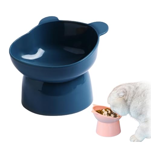 Ergonomic Cat Bowl, 45° Elevated Cat Bowls Plastic Raised Cat Bowl, Anti Spill Tilted Cat Bowls for Indoor Cats (F,ONE Size) von Jelaqmot