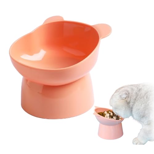 Ergonomic Cat Bowl, 45° Elevated Cat Bowls Plastic Raised Cat Bowl, Anti Spill Tilted Cat Bowls for Indoor Cats (G,ONE Size) von Jelaqmot