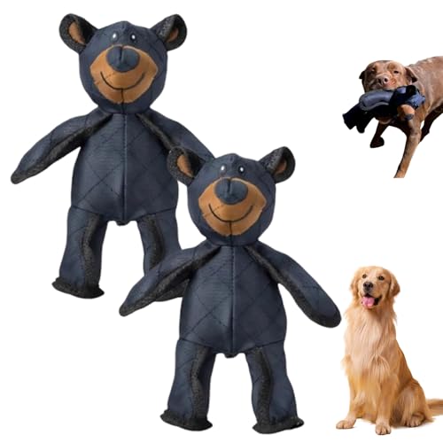 Jelaqmot Unbreaka Bear, Unbreakable Bear Dog Toy, Unbreakable Bear 2.0 Dog Toys Aggressive Chewers Indestructible Stuffed Plush Dog Squeaky Toy, Dog Plush Toys (2PCS) von Jelaqmot