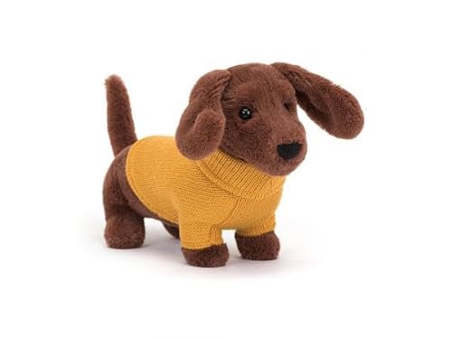 Sweater Sausage Dog Yellow - L: 16 cm x l: 7 cm x h: 14 cm von Jellycat