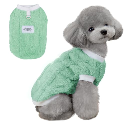 Jemmytu Hundepullover Kleine Hunde, Hunter Hundepullover, Hundepullover Kleine Mittelgroße Hunde, Katzen Kleidung, Chihuahua Kleidung, Katzenpullover, Winter Warmer Hunde Pullover (Grün, L) von Jemmytu