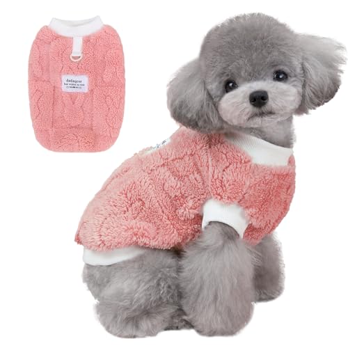 Jemmytu Hundepullover Kleine Hunde, Hunter Hundepullover, Hundepullover Kleine Mittelgroße Hunde, Katzen Kleidung, Chihuahua Kleidung, Katzenpullover, Winter Warmer Hunde Pullover (Rosa, L) von Jemmytu