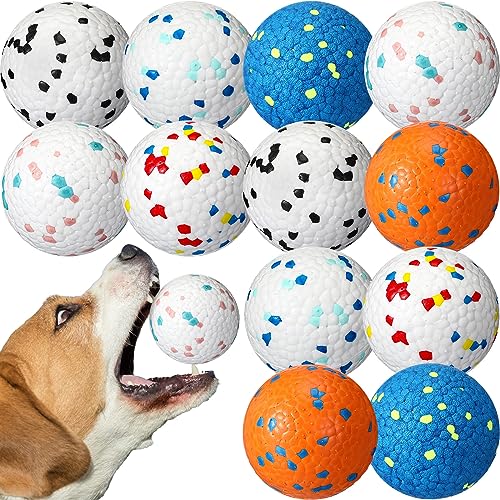 Jenaai Hundebälle, Tennisbälle, Spielzeug, 7,4 cm, für aggressive Kauer, unzerstörbar, langlebig, Hüpfbälle, interaktive Hundebälle für Hunde, große, mittelgroße und kleine Hunde und Welpen, 12 Stück von Jenaai