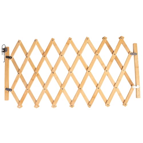 Jeorywoet Pet Gate 19x10-43in Erweiterbares Baby Gate Holz Rhombus Struktur Hundetor mit Legierungshardware Allzweckkatzendemen von Jeorywoet