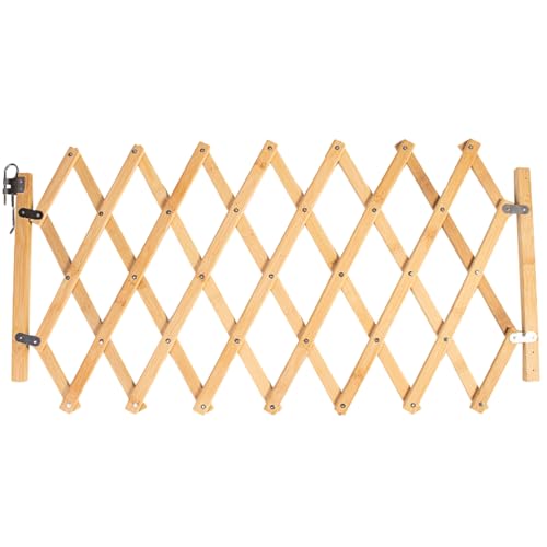 Jeorywoet Pet Gate 19x10-43in Erweiterbares Baby-Tor Holz Rhombus Struktur Hundetor mit Legierungshardware Allzweckkatzendemen von Jeorywoet