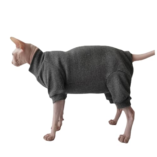 Katzenspringer, Katzenweste Rollkragenpullover Pullover, haarlose Katze Vierbeiner Bauchschutz Hochelastizität Kleidung, Kätzchen Winterkleidung für haarlose Katzen Chihuahua Bulldog, Katze Onesie, G von Jeorywoet