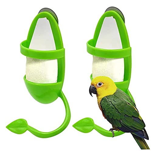 Papageienfutterbehälter, Vogelfutterhalter Racks Plastik Cuttlebone Halter Papagei Käfig Schüssel Stand Kit für Cockatiels 2pcs, Vogelfütterungstassen von Jeorywoet