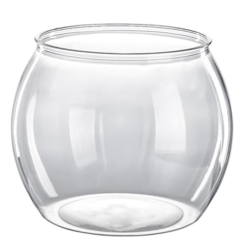 Plastikfischschalen 6.3 '' Dia Clear Goldfish Bowl Bruchfische Fischschüssel Vase kleine Aquarium Fischschale für hydroponische Pflanzer Terrarium Schüssel Büro Tischdekor, Goldfischschüssel von Jeorywoet