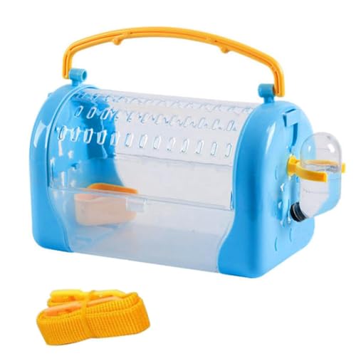 Small Animals Träger tragbarer Plastik atmungsaktiver transparenter Hamsterträger bequemer Griff zum Spielen aus scheidet Blue Plastic Hamster Carrier von Jeorywoet