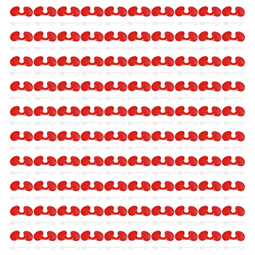 Jerliflyer 1000 Stück 6 cm Hühnerscheuklappen aus Kunststoff, Anti-Picking-Brille, Schutzbrille für Geflügelfarm-Zubehör, 6 cm Geflügelscheuklappen für Hühner von Jerliflyer