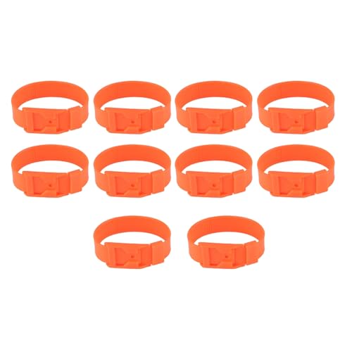 Jerliflyer 10pcs Ziegenkragen Schafausweis -Bänder Viehzucht markierende Landwirtschaftsausrüstung für Tier aus der Tier aus dem Tier für Viehstock (36cm Orange) von Jerliflyer