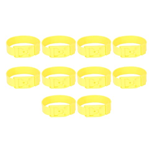 Jerliflyer 10pcs Ziegenkragen Schafausweis -Bänder Viehzucht markierende Landwirtschaftsausrüstung für Tier aus der Tier aus dem Tier für Viehstock (36cm Yellow) von Jerliflyer