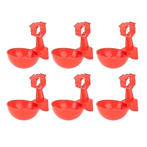 Jerliflyer 6pcs Chicken Water Cups Automatic Chicken Water Feeder Poultry Waterer Kit, Spring Clamp Type for Chicks, Ducks, and Geese Automatic Chicken Feeder von Jerliflyer