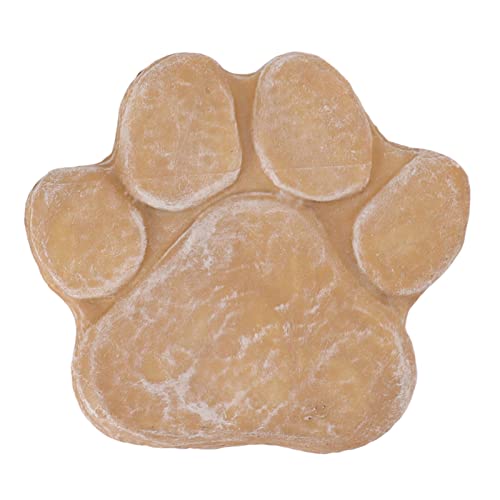 Jerliflyer Dog Pawprint Memorial Stone DIY Lettering Dog Grave Marker, Pet Monument for Outdoor Lawn and Patio Personalized Pet Memorial Stone (Sandy Yellow) von Jerliflyer