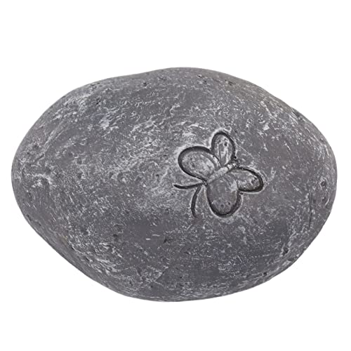 Jerliflyer Pet Memorial Garden Stone DIY Butterfly Pet Cat Cat Grave Marker, Resin Pet Memorial Gift Stone Cat Dog Memorial Stone (Gris) von Jerliflyer