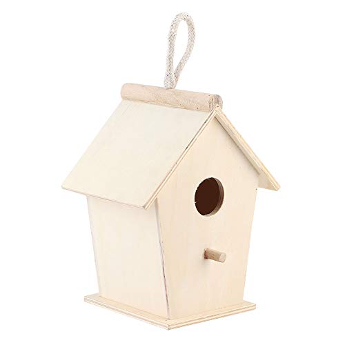 Jerliflyer Wooden Bird Breeding Box Hanging Bird House Warm Outdoor Hanging Bird House Cage Pet Supplies for Budgerigar von Jerliflyer