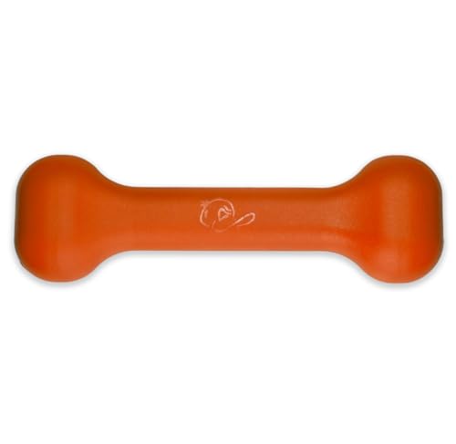 Jersey Dog Co. The Treat Bone Dog Chew Toy, Safe Dog Chew Toys, Made in USA Rubber-Free Dog Toy 17.8 cm Long, Orange von Jersey Dog Co.