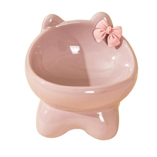 Ceramic Raised Cat Bowl Tilted Pet Feeding Bowl 15-Degree Angled Cat Bowl Non-Slip Kitten-Shaped Bowl Pet Food Dish Indoor Cat Bowl Small Dog Feeding Bowl Easy-Access Cat Bowl Durable Ceramic Design von Jeruytgh