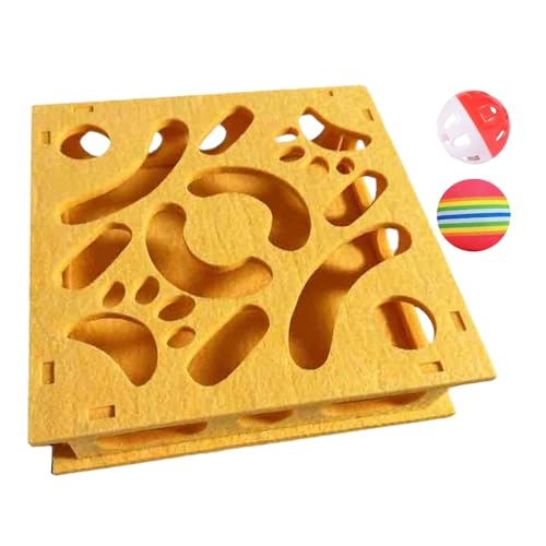 Jeruytgh Cat Maze Box Toys, Katzenpuzzlespielzeug, Interaktives Kätzchen-Hirnteaser-Maze, Mit Glocken Und Ball, Pfotenfreundliche Öffnungen, 30 X 30 X 6 cm, Für Ihre Katzenfreunde Jeruytgh Cat Maze Box Toys, Katzenpuzzlespielzeug, Interaktives Kätzchen-Hirnteaser-Maze, Mit Glocken Und Ball, Pfotenfreundliche Öffnungen, 30 X 30 X 6 cm, Für Ihre Katzenfreunde von Jeruytgh