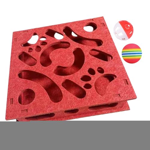Jeruytgh Cat Maze Box Toys, Katzenpuzzlespielzeug, Interaktives Kätzchen-Hirnteaser-Maze, Mit Glocken Und Ball, Pfotenfreundliche Öffnungen, 30 X 30 X 6 cm, Für Ihre Katzenfreunde Jeruytgh Cat Maze Box Toys, Katzenpuzzlespielzeug, Interaktives Kätzchen-Hirnteaser-Maze, Mit Glocken Und Ball, Pfotenfreundliche Öffnungen, 30 X 30 X 6 cm, Für Ihre Katzenfreunde von Jeruytgh