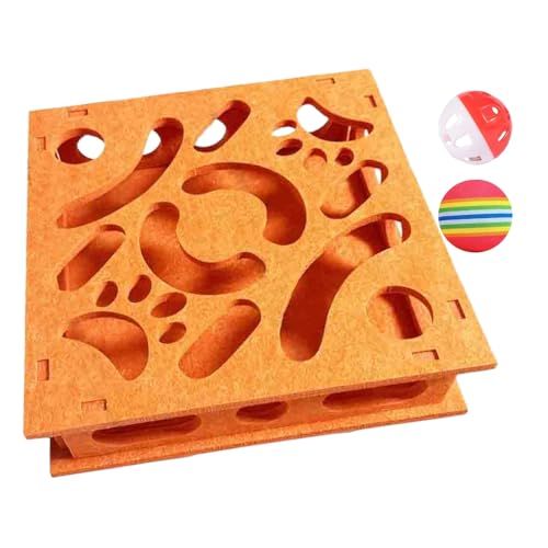 Jeruytgh Cat Maze Box Toys, Katzenpuzzlespielzeug, Interaktives Kätzchen-Hirnteaser-Maze, Mit Glocken Und Ball, Pfotenfreundliche Öffnungen, 30 X 30 X 6 cm, Für Ihre Katzenfreunde Jeruytgh Cat Maze Box Toys, Katzenpuzzlespielzeug, Interaktives Kätzchen-Hirnteaser-Maze, Mit Glocken Und Ball, Pfotenfreundliche Öffnungen, 30 X 30 X 6 cm, Für Ihre Katzenfreunde von Jeruytgh