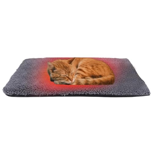 Jeruytgh Geräuschloses Katzenbett, selbstwärmendes Haustierkissen, beheizte Isomatte, rutschfestes Haustierbett, bequem, nicht elektrisch, 61 x 45 cm für Haustiere von Jeruytgh