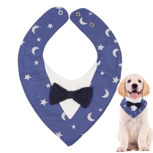 Jeruytgh Hunde-Hochzeits-Bandana, Hundehalsband mit Fliege, Weiches Hochzeits-Hunde-Bandana, Formales Hundeoutfit, lustige formelle Hundehochzeitskleidung für kleine, mittelgroße und große Hunderassen von Jeruytgh