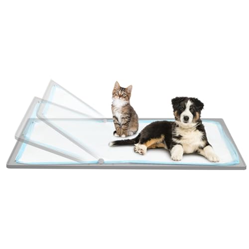 Dog Pad Holder Tray 24 x 24 Inch Training Pads - Silicone Wee Wee Pad Holder, No Spill Pee Pad Holder for Dogs - Easy to Clean and Store Perfect for Dog Potty Tray von Jerylota