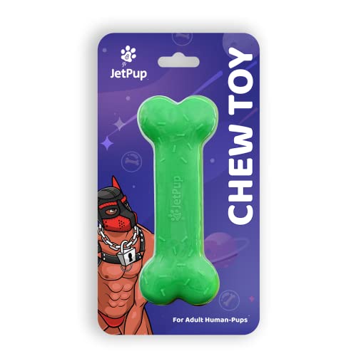 JetPup Kauspielzeug für Welpen, Knochen, Kauspielzeug in menschlicher Qualität, 100 % lebensmittelechtes Silikon (grüner Knochen) von JetPup