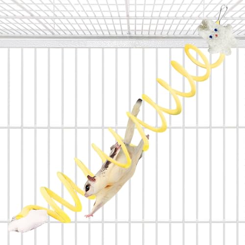 Sugar Glider Spielzeug, elastische Zuckergleiter, Kletterseile, Hängespielzeug, Zuckergleiter, Käfigzubehör, Zuckergleiter, Anreicherungsspielzeug, weiche Haptik, kleine Haustier-Schaukelspielzeug für von Jevnd