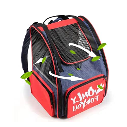 Jextou Pet Carrier Backpack, Cat Carrier Backpack, Ventilated Dog Carrier Backpack, Cat Bag Carrier with Side Pockets and Front Storage & Ventilation Mesh, Pet Carrier with Padded Bottom for Pet's von Jextou