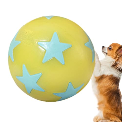 Kauball Für Hunde, Kauspielzeug Für Hunde, Leuchtendes Elastisches Kauspielzeug Mit Sternmuster, Weicher Kauball Für Haustiere, 6 Cm, Für Tierkliniken, Haustiere, Katzen, Kleine Hunde, Hundespielzeugb von Jextou