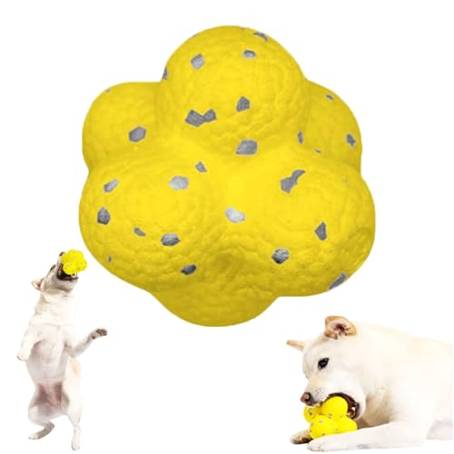 Jhbsou Mellow Dog Beruhigungsball, Beruhigungsbälle für Hunde, Mellow Großer Hundeball, Mellow Yellow Beruhigungsball, Mellow Dog Emotional Support Ball (Gelbes Polygon) von Jhbsou