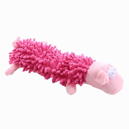 Jialouboo Hund Plüsch Sound Making Toys Hund Kautraining Plüschtier Kauen Zähne Schleifen Training Spielen Quietschen Interaktive Mops Fussel Welpenspielzeug D von Jialouboo