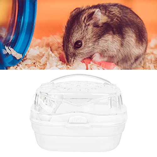 Hamster-Reisekäfig, Niedlicher, Atmungsaktiver, Großer, Platzsparender, Leichter Hamsterkäfig für den Urlaub (White) von Jiawu