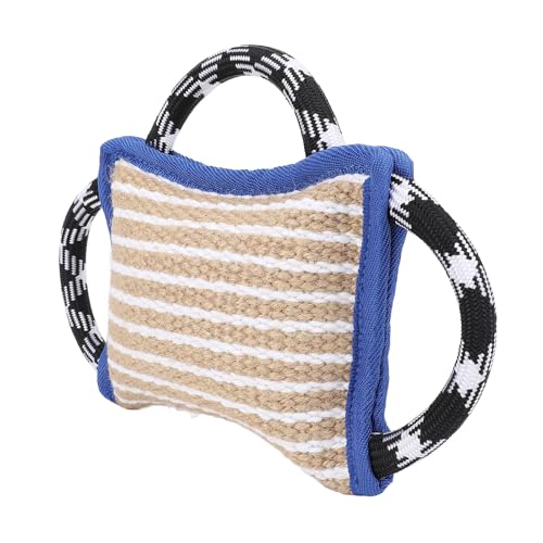 Hundebiss -Tugy, Hundebitkissen mit 3 Handles Jute Zum Spielen (Blue) von Jiawu