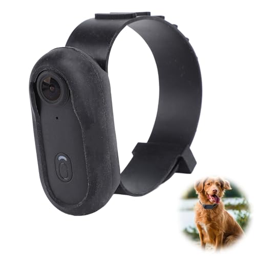 Jiawu 4K-Haustierhalsbandkamera, 120°-Weitwinkel-Katzenkamerahalsband, Hundehalsbandkamera, Kleine Actionkamera für Videoaufzeichnungen, Tragbare Kamera für Katzenhunde (Black) von Jiawu