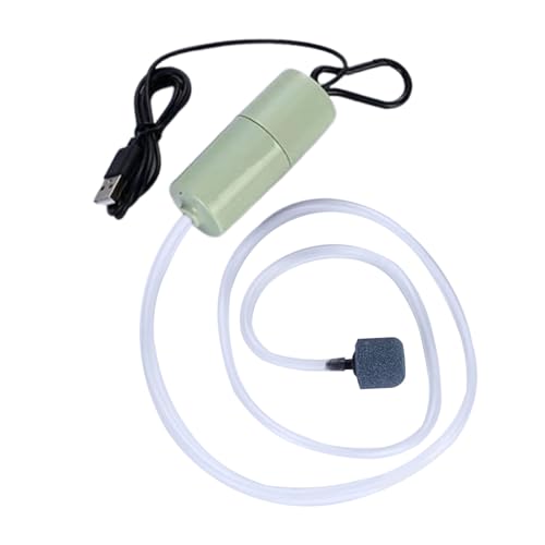 Aquariumbelüfter, Aquarium-Luftpumpe ABS USB Mini für den Haushalt für den Außenbereich (Green) von Jiawu