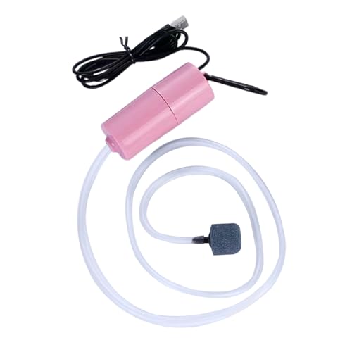 Aquariumbelüfter, Aquarium-Luftpumpe ABS USB Mini für den Haushalt für den Außenbereich (PINK) von Jiawu