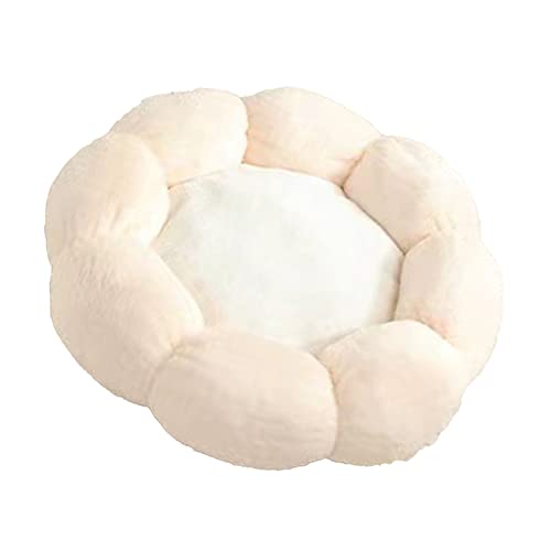 Jiawu Hundekissenbett, 360-Grad-Unterstützung, Hunde- und Katzenbett, Weiche Blumenform, Niedlich für Balkon, Schlafzimmer, Haustiere, Katzen (Durchmesser 55 cm (innerhalb von 9 kg)) von Jiawu