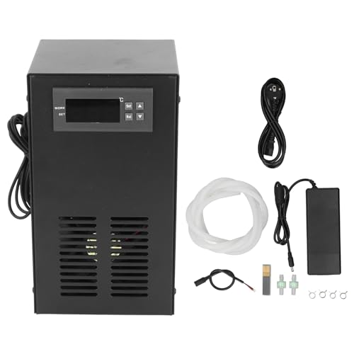 Jiawu XD-35 Aquarium Kühler, 120 W geräuscharmes Elektronik Kühler-Wasserkühlsystem, Kleiner Wasserkühler für Korallengarnelenfische, Hydrokulturtank, Heimaquarium unter 35 l von Jiawu