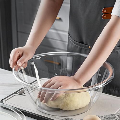 Zutaten-Rührschüssel, Saubere und Hygienische, Antihaftbeschichtete, Transparente Servierschüssel, Praktische Reinigung für das Kochen und Backen in der Küche (Große Größe) von Jiawu