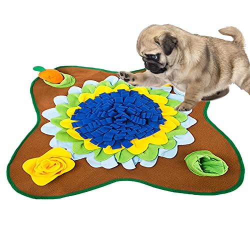 Jikiaci Schnüffelmatte für Hunde, Rutschfestes und tragbares Slow Food Pad Hundespielzeug, Weiches Katzen-Hündchen-Puzzle-Spielzeug für mehrere Rassen fördert die natürliche Nahrungssuche von Jikiaci