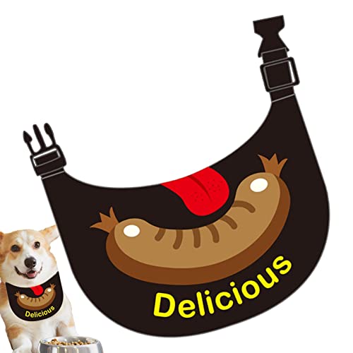 Katzenspeicheltuch - Atmungsaktives Hundeschal-Lätzchen mit Wurst-Aufdruck | Dekorativer Schal für Haustiere, Katzen und Hunde, Haustier-Kostü -Zubehör für kleine und mittelgroße Hunde, Katzen Jikiaci von Jikiaci