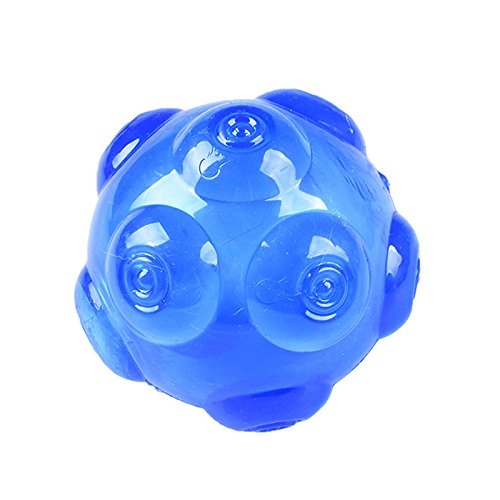 Jiklophg Haustier Bite Grinding Sound Spielzeug Ball-Blau von Jiklophg